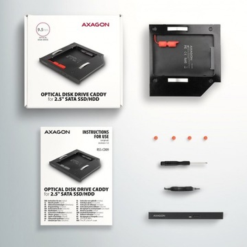 RSS-CD09 Рамка для 2,5-дюймового SSD-HDD для слота DVD, 9