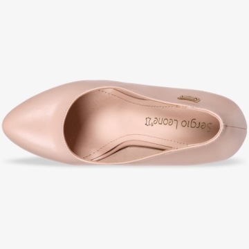 ТУФЛИ НА ВЫСОКОМ КАБЛУКЕ С КОЖАНОЙ Стелькой 39