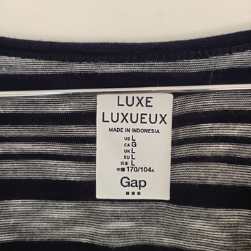 40/42 GAP Luxe Luxueux bluzka paski prążek marynarska granatowa minimalizm