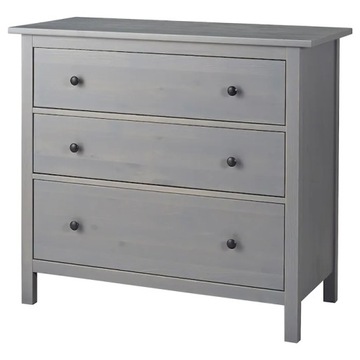 IKEA HEMNES komoda 3 szuflady SZARA drewniana