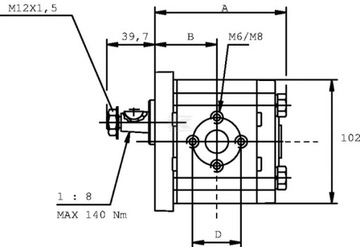 PLP2011D082E2 Pompa zębata PLP20.11, 2D0-82E2-LEA/EA-N-EL-FS