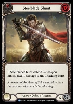Steelblade Shunt (Red) (Rainbow Foil)- FaB