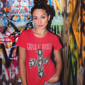 ЖЕНСКАЯ ФУТБОЛКА УЖАСЫ/РОК ЖЕНСКАЯ GUNS N ROSES