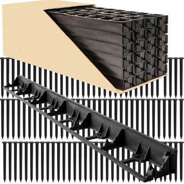 50M TRAWNIKOWE OBRZEŻE 4,5CM 150 KOTWY OGRODOWE OBRZEŻA PALISADA ECO BORDER