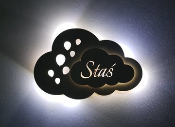 Светодиодный ночник CLOUD ROCKET с 3D именем