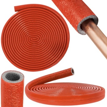 IZOLACJA OTULINA NA RURĘ PEX MIEDZIANĄ WĘGLOWĄ FI 35/6mm CZERWONA KRĄG 10m