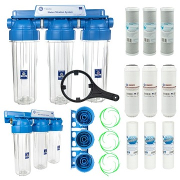 Фильтр для жесткой воды и железа для всего дома Aquafilter 3/4 дюйма