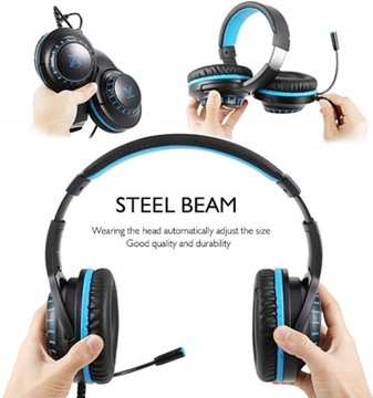 Игровые наушники Masacegon H-11 с микрофоном для ПК Ps4 Xbox LED