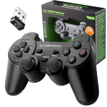 KONTROLER GAME PAD BEZPRZEWODOWY WIBRACJE PC PS3