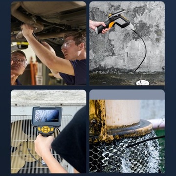 ЭНДОСКОПИЧЕСКАЯ КАМЕРА ДЛЯ КОНТРОЛЯ 4,3 ДЮЙМА HD ЭКРАН DUO 32 ГБ 8 светодиодов IP67 5 м + ЧЕХОЛ