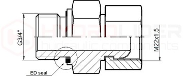PRZYŁĄCZE HYDRAULICZNE NYPEL CALOWE BA 3/4 – M22