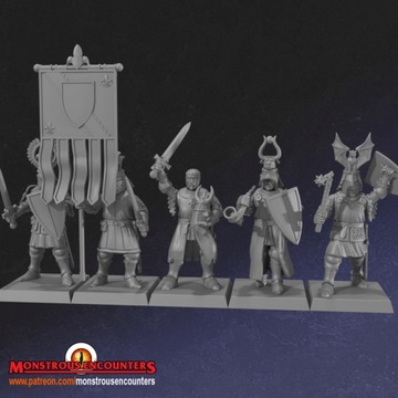 Foot Knights Unit (Modularne Pozy) - Monstrous Encounters