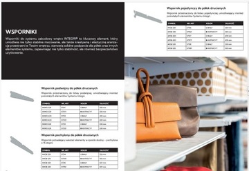 System regałowy Integri SZYNA PIONOWA MONTAŻOWA pojedyn. WLS 1000 ANTRACYT