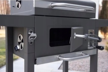 ПРОФЕССИОНАЛЬНЫЙ УГОЛЬНЫЙ САДОВЫЙ ГРИЛЬ + ПОЛКИ + ЗЕПЕЛЬНИК + КРЫШКА + РЕШЕТКА