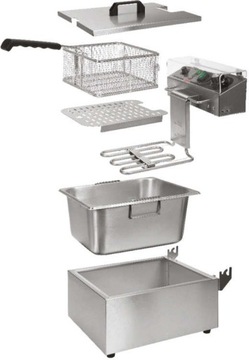 ДВУХКАМЕРНАЯ ФРИТЮРНИЦА С КРЫШКОЙ 2x8л YATO