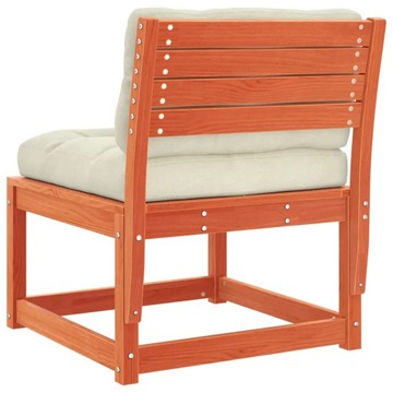 Садовые сиденья с подушками, 2 шт., воско-коричневый, сосна