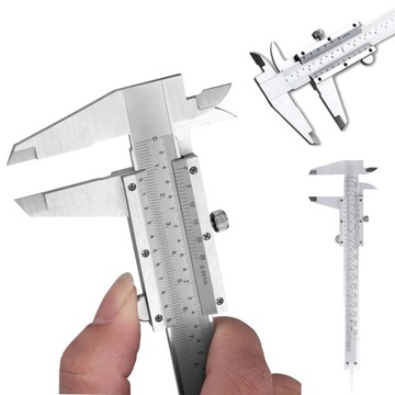 Suwmiarka 150mm ze stali nierdzewnej DOKŁADNOŚĆ 0.02MM Noniuszowa Analogowa
