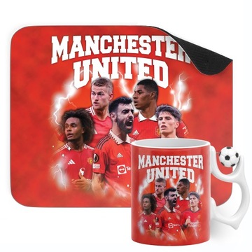 Zestaw Kubek Piłkarski + Podkładka pod mysz Manchester United Fernandes
