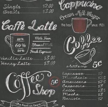 TAPETA KAWA ,COFFEE SHOP PRZYSMAKI, KAWIARNIA PUB