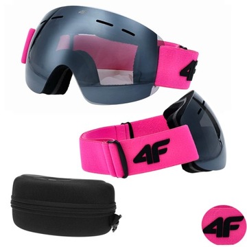 DZIEWCZĘCE GOGLE NARCIARSKIE SNOWBOARDOWE Z LUSTRZANĄ POWŁOKĄ 4F