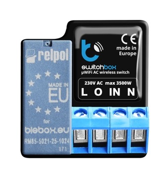 BleBox switchBox przekaźnik WiFi 230V Android iOS