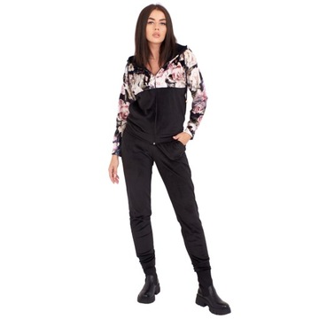 ЖЕНСКИЙ ВЕЛУРОВЫЙ СПОРТИВНЫЙ КОСТЮМ, СВИТШОТ, БРЮКИ, КОМПЛЕКТ, РАЗМЕР S