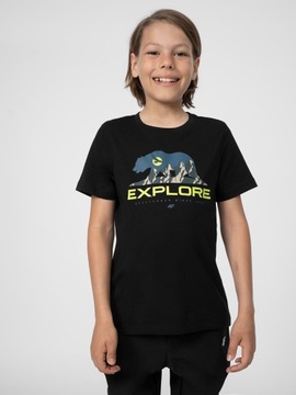 T-SHIRT CHŁOPIĘCY 4F KOSZULKA BAWEŁNA TTSHM323 152