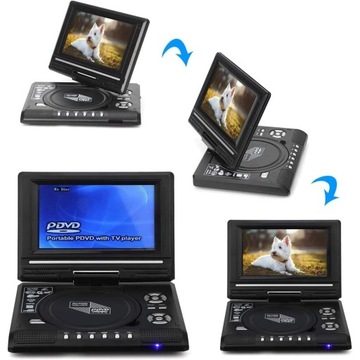 ПОРТАТИВНЫЙ АВТОМОБИЛЬНЫЙ DVD-ПЛЕЕР USB 7,8 ДЮЙМОВ 16:9 TFT ТВ/FM 800 мАч