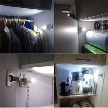 10x ПЕТЛЯ ДЛЯ ПОДСВЕТКИ ШКАФА, 3 СВЕТОДИОДА + БАТАРЕЯ