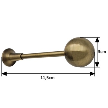 Держатель ROSETTE BALL крючок для крепления штор АНТИЧНОЕ ЗОЛОТО