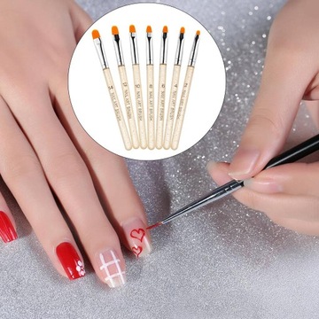 7шт гель для дизайна ногтей кисть для рисования рисунка