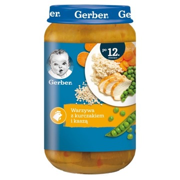 Gerber Warzywa kurczak kasza dla dzieci 250g