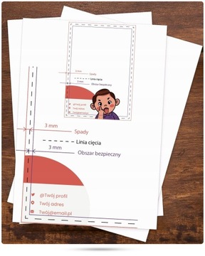 Ulotki DL voucher DL zaproszenie 350g bon FULL KOLOR 200 szt.