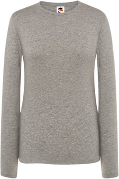 Серая женская ФУТБОЛКА С ДЛИННЫМИ РУКАВАМИ, размер L