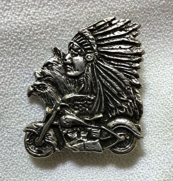Odznaka na śruby ORZEŁ INDIANIN WILK przypinka choppers western