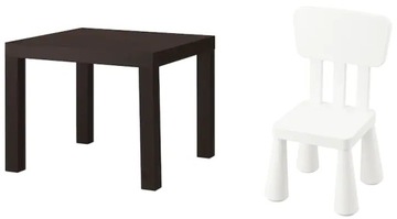 IKEA LACK Stolik+MAMMUT krzesełko białe dziecięcy