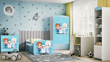Детская кроватка, перила, Babydreams, лед, синий