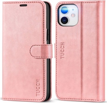 Etui slim magnet Portfel Skóra Eko do iPhone 12 / 12 Pro róż