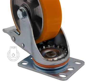 12HALPU100K2 Диаметр колеса 100, тележка полочная, комплект 4 шт.