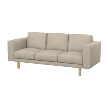 NORSBORG Pokrycie sofy 3-os, Velvet Beige