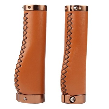 Double Lock On Handlebar Grips Cycling Shock Brown