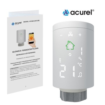 Термостат с термостатической головкой SMART Zigbee 3.0 Tuya WiFi контроллер