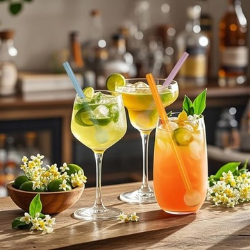 МНОГОРАЗОВЫЕ ЦВЕТНЫЕ ТРУБКИ, СТЕКЛЯННЫЕ ТРУБКИ, НАБОР ИЗ 8 ШТ.