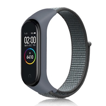 OPASKA PASEK DO XIAOMI MI BAND 6 5 4 3 NYLONOWA SZARA KOLORY