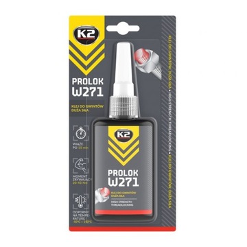 KLEJ DO GWINTÓW śrub DUŻA SIŁA K2 PROLOK W271 50ml