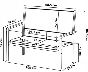 ZESTAW MEBLI OGRODOWYCH SOFA FOTELE STOLIK MEBLE NA OGRÓD TARAS BALKON 4w1