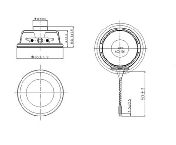 Аудиодинамик 4 Ом 5 ​​Вт Стереофонический низкочастотный динамик,