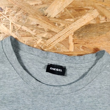 Koszulka T-shirt DIESEL Męska Szara Slim L