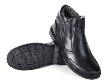 OBUWIE ZIMOWE KOZAKI SUWAK SKÓRA 155 CZARNY 42