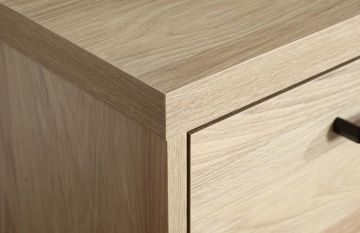 MEDIOLAN M5 Шкаф-витрина, вставка из натурального дуба гикори